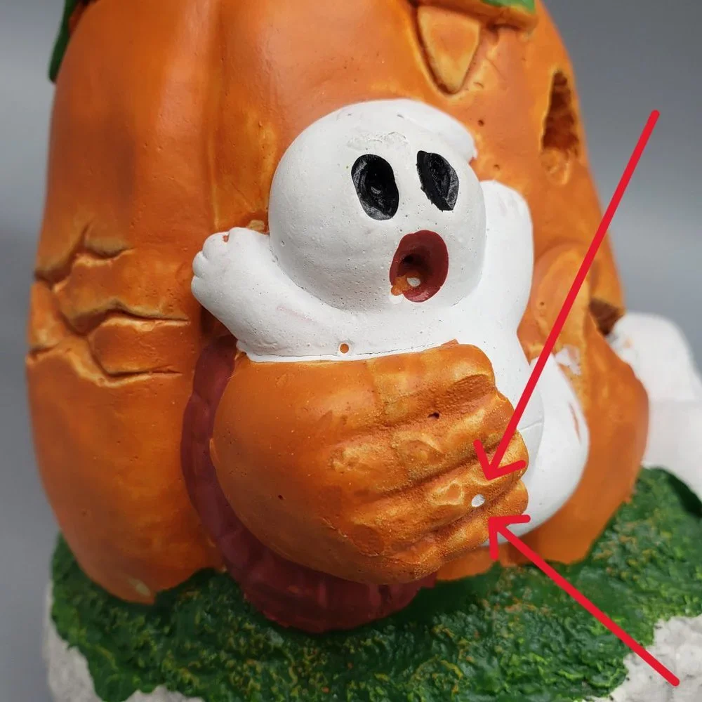 Halloween Decor Ceramic Figure Pumpkin Ghost Skull Vintage Target - READ DETAILS
